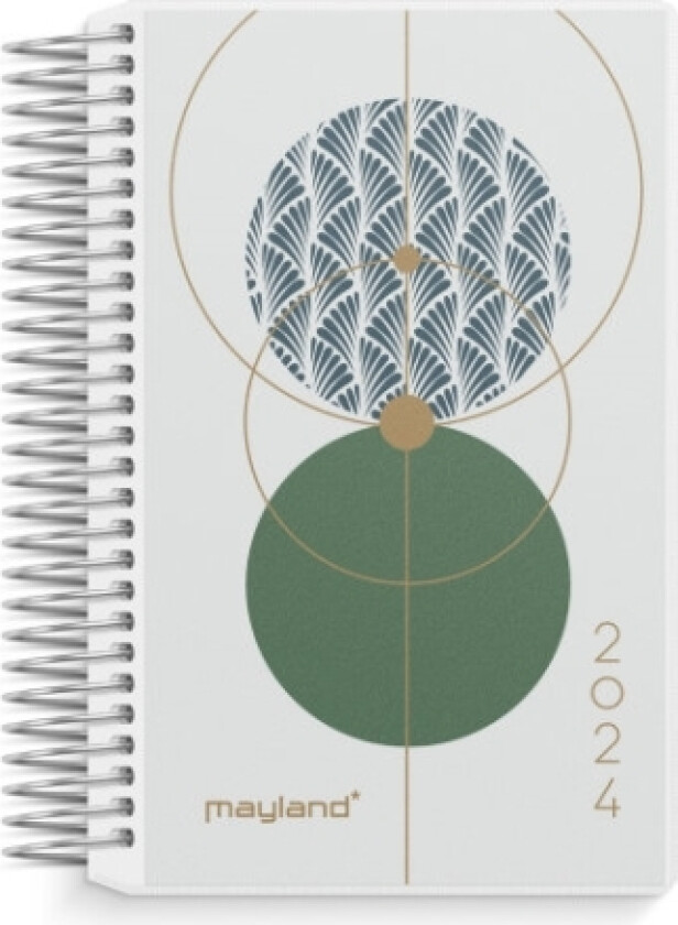 Mini Spiralkalender 4 Illustrationer Pp-Plast Med 1 Dag Pr./Side 2024