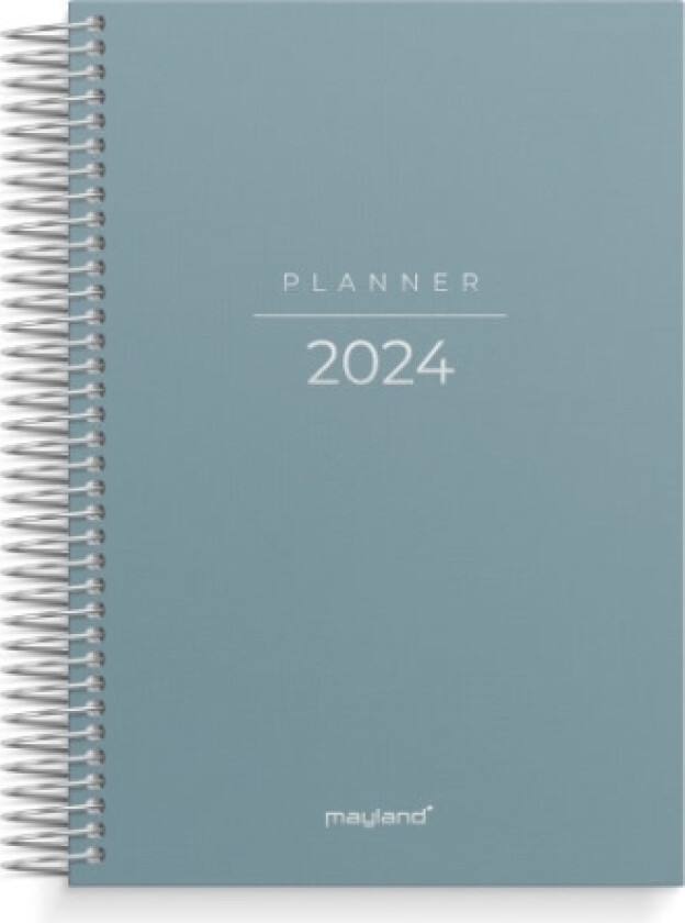 Spiralkalender Tekstilpræg Med 1 Dag Pr./Side 2024