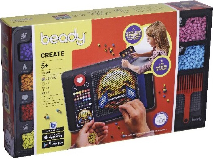 Beady Create 10.800 Perler, 4 Plader, 1 Skraber