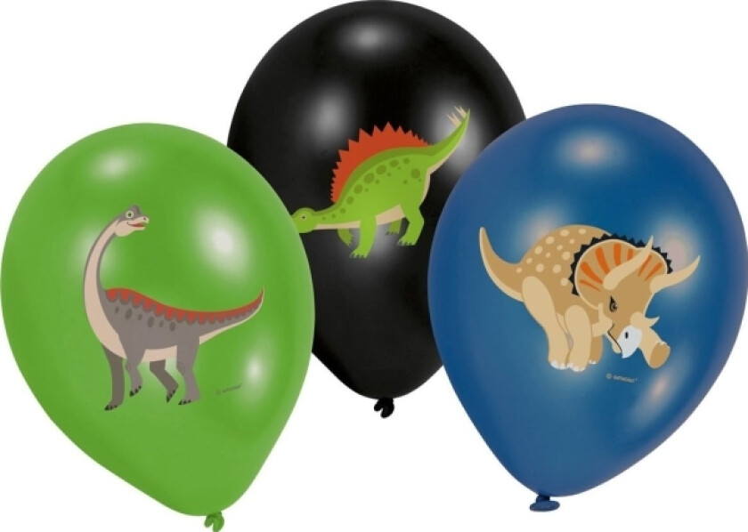 Amscan Dinosaurs Bursdagsballonger - 28 Cm - 6 Stk Universal