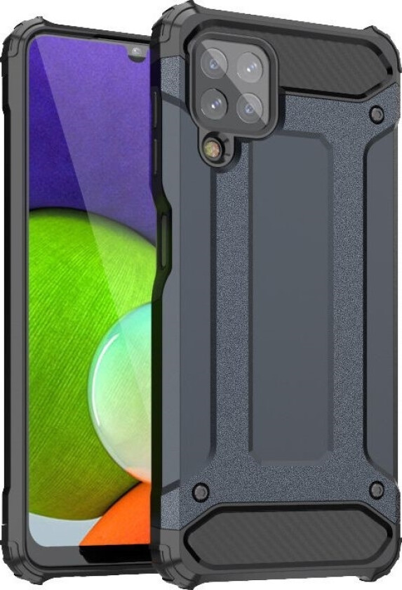Hybrid Armor Pansret Hybriddeksel Til Samsung Galaxy A22 4G Blå