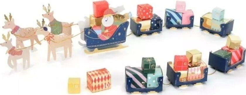 Partydeco Adventskalender Å Sette Sammen - Nissevogn