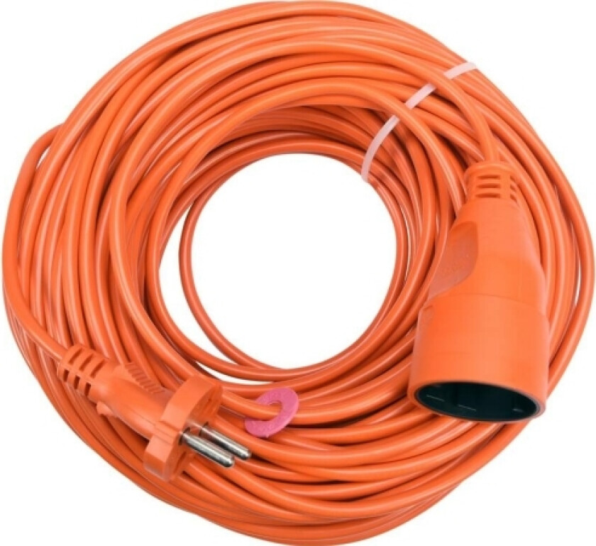 Hage Skjøteledning 1-Kontakt B/U 40M /Omy 2X1/ Oransje Pk-1040