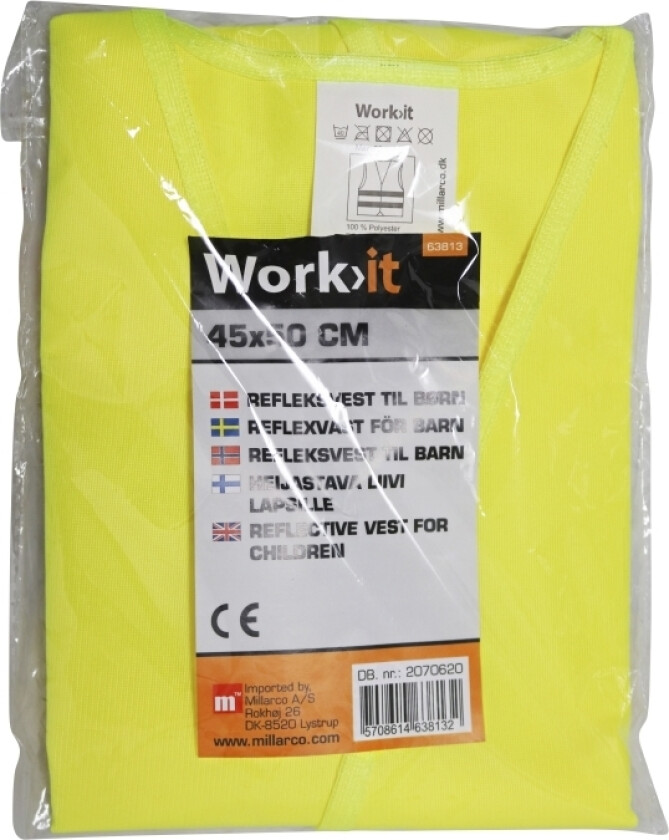 Bilde av Work It By Millarco® Refleksvest Til Børn Eu-Godkendt