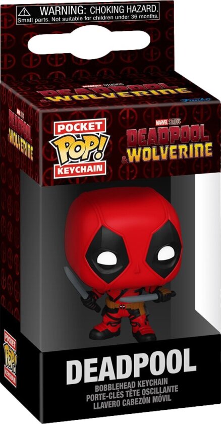 Deadpool Wolverine nøkkelring (Deadpool med sverd)