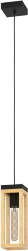 Eglo Nafferton Pendel E27 Sort/Træ