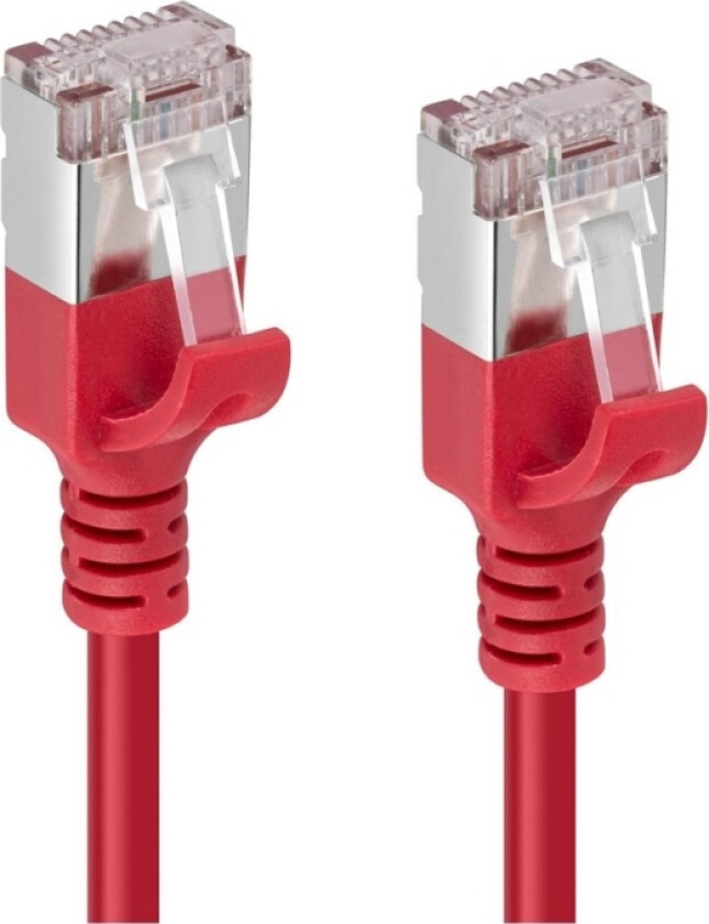 Microconnect - Nettverkskabel - Rj-45 (Hann) Til Rj-45 (Hann) - 3 M - U/Ftp - Cat 6A - Halogenfri, Uten Hindringer, Slank - Rød
