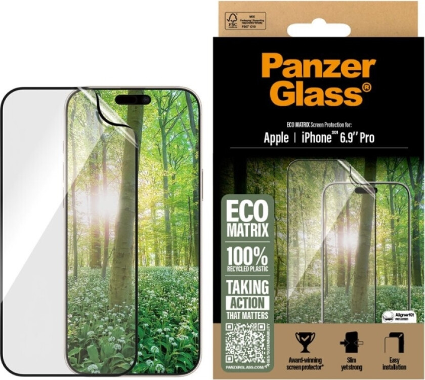 Panzerglass Eco Matrix Skærmbeskyttelse Iphone '24 6.9 Pro | Ultra-Wide Fit