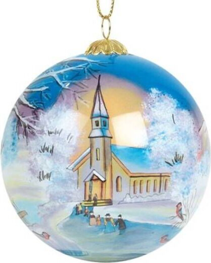 Julekule Håndmalt Kirkegang