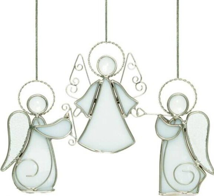 Juletrepynt Hadeland Glassverk Engel 3pk, Hvit