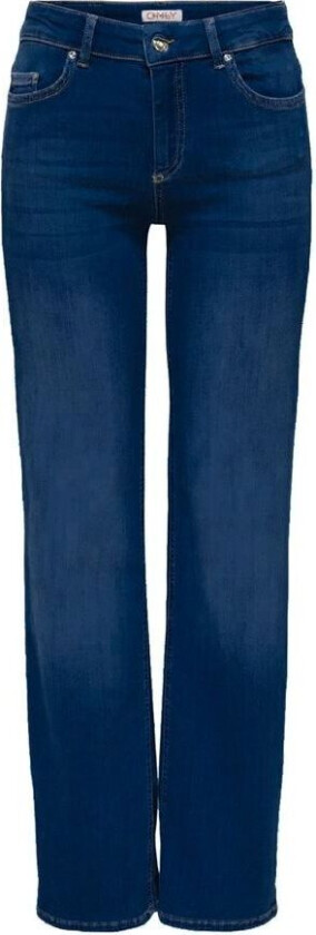 Blush Mid Straight Mørkblå denim M/30