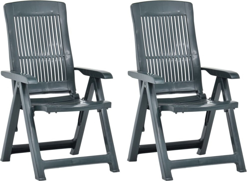 Hagelenestoler 2 stk plast grønn