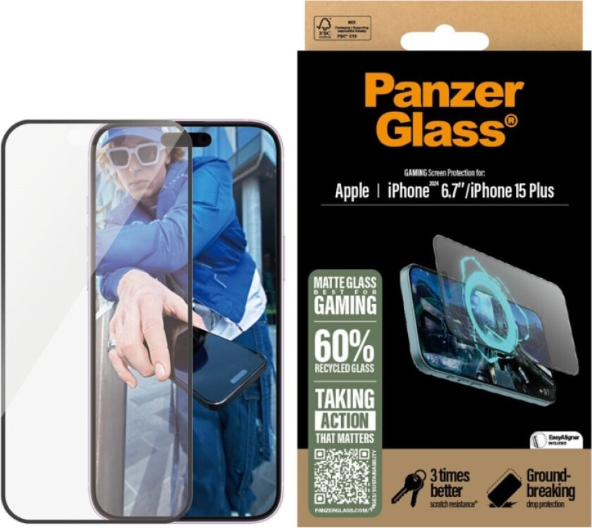 Panzerglass Gaming Skærmbeskyttelse Iphone '24 6.7 | Ultra-Wide Fit