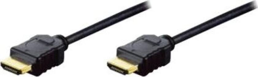 Bilde av - Hdmi-Kabel Med Ethernet - Hdmi Hann Til Hdmi Hann - 1 M - Trippel Beskyttelse - Svart
