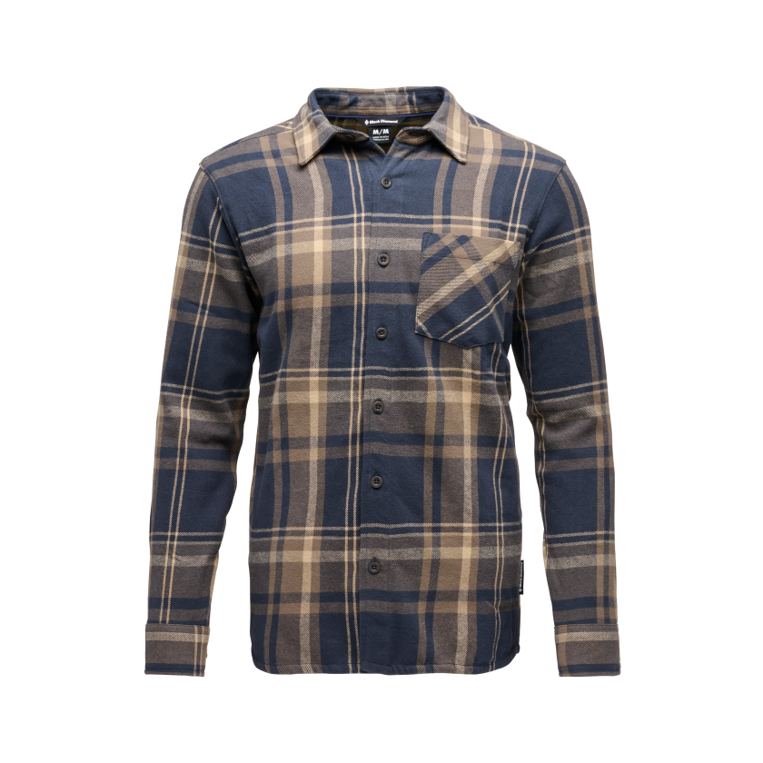 Black Diamond Men's Project Flannel Shirt Charcoal-Walnut Plaid M