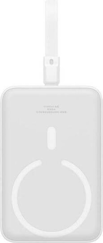 Powerbank Magnetic Mini 10000mAh Lightning 20W MagSafe (white) Nødlader - Hvit - 10000 mAh