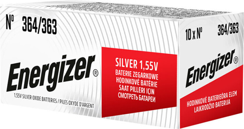 Silver Oxide Knappcellebatterier 364/363 - 10 stk