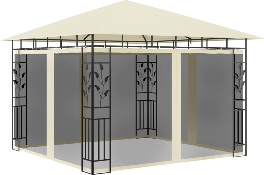 Bilde av Paviljong med myggnett 3x3x2,73 m kremhvit 180 g/m²