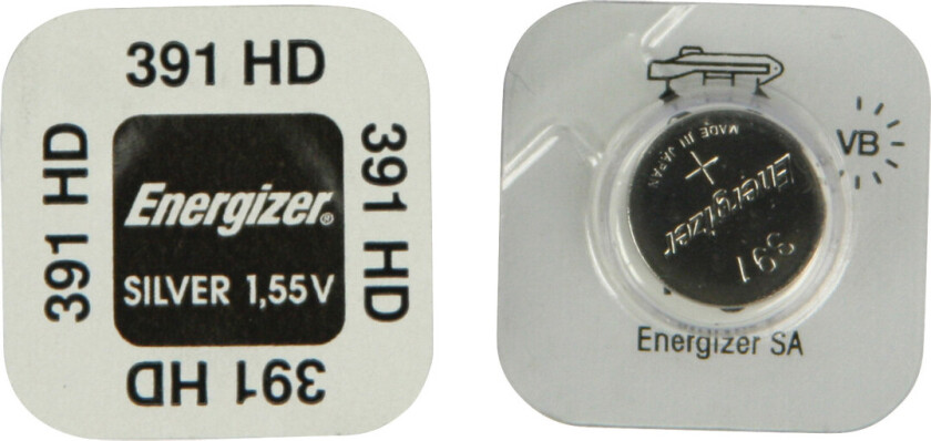 Silver Oxide Knappcellebatterier 391/381 - 10 stk
