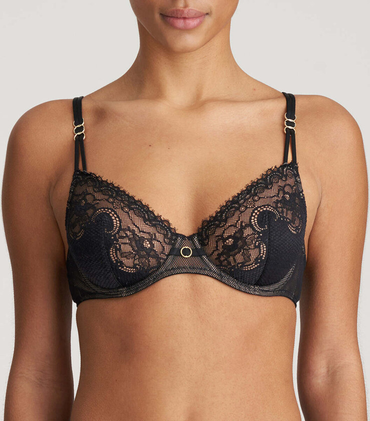 Marie Jo Junoo BH med spiler, svart, Størrelse: 80E, Kvinner