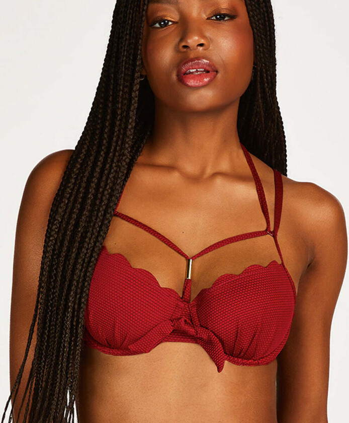 Scallop Rio bikinitopp med bøyle, rød, Størrelse: 80D, Kvinner