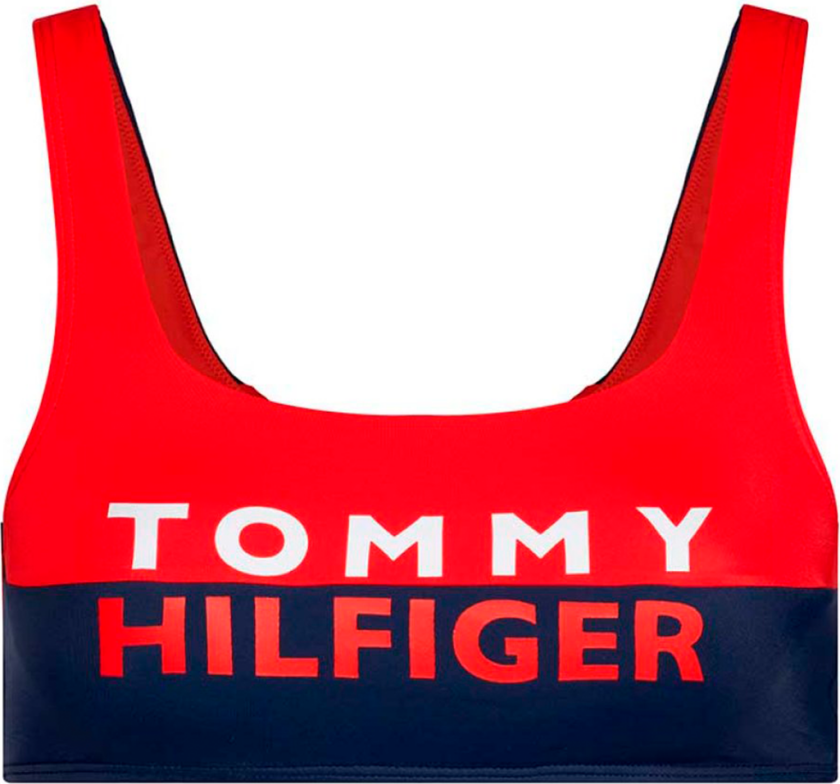Bralette bikini topp, rød, Størrelse: L, Kvinner