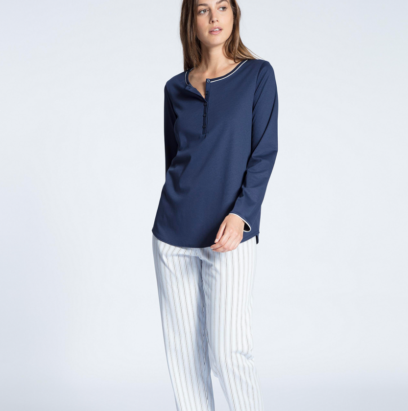 pyjamas, blå, Størrelse: M, Kvinner