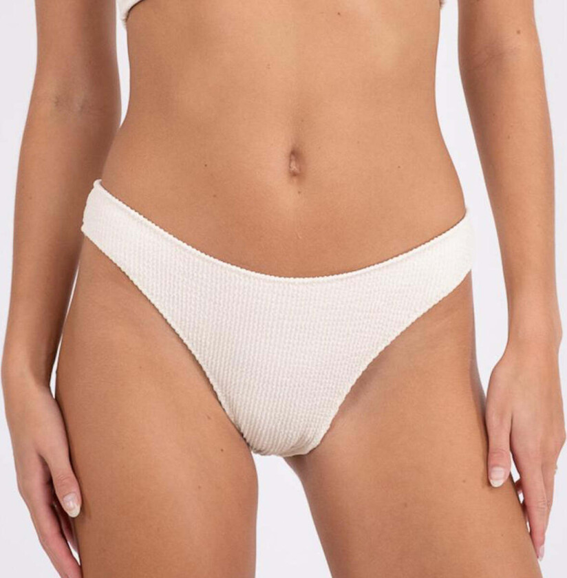 Beige Sand Crepe Bikini Truse, Farge: Hvit, Størrelse: L, Kvinner