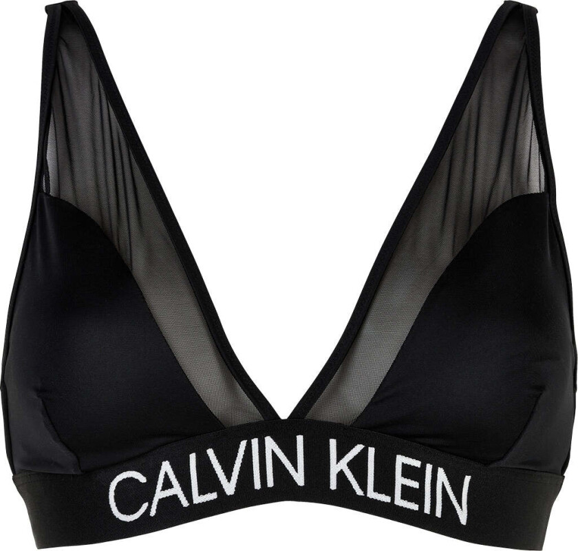 Calvin Klein High Triangle bikini topp, svart, Størrelse: M, Kvinner