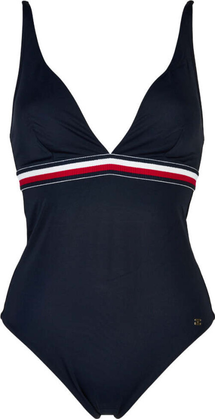 Tommy Hilfiger badedrakt uten bøyle, blå, Størrelse: L, Kvinner