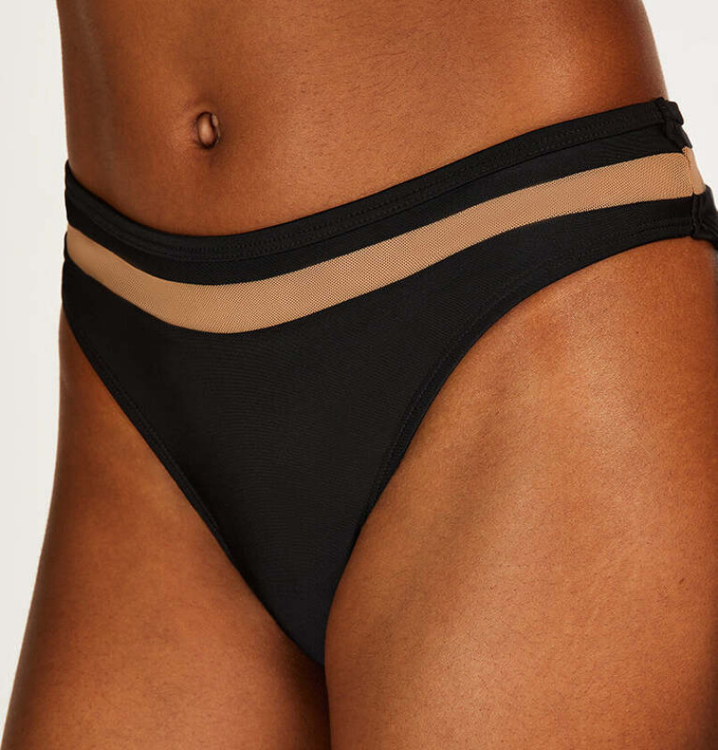 Belize Mesh Bikini Truse, Farge: Svart, Størrelse: M, Kvinner