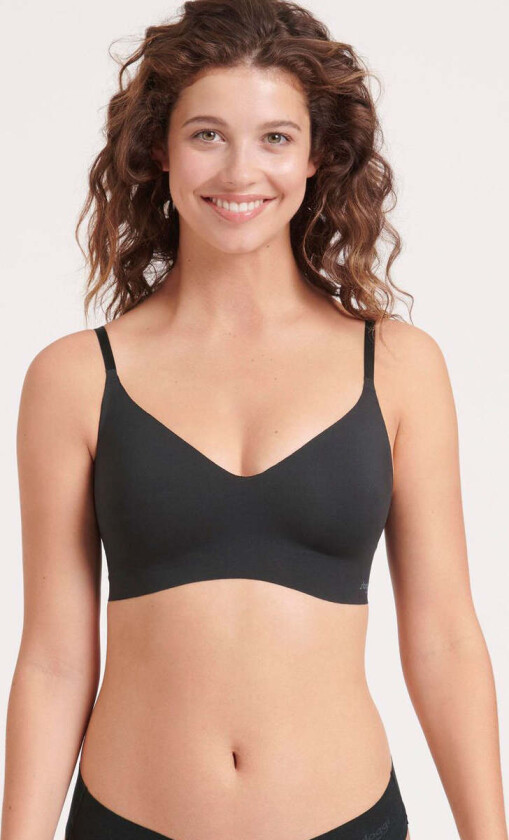 Zero microfibre 2.0 bralette BH, svart, Størrelse: XL, Kvinner