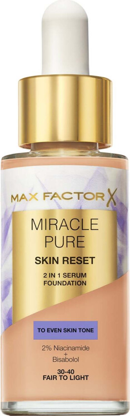 Miracle Pure 2In1 Skin Reset Serum Foundation 02 Fair to light - 30 ml