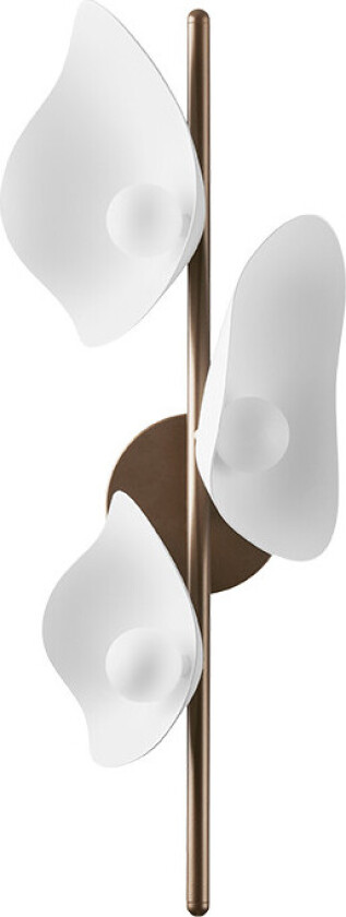 - Florii 3 Vegglampe Dark Bronze/White