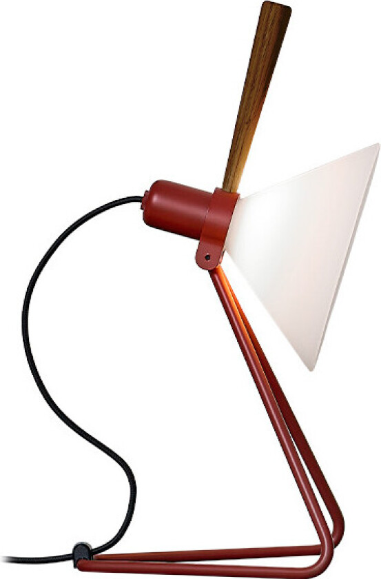 - Spot Vegg-/Bordlampe Oxide Rød/Røyk Eik