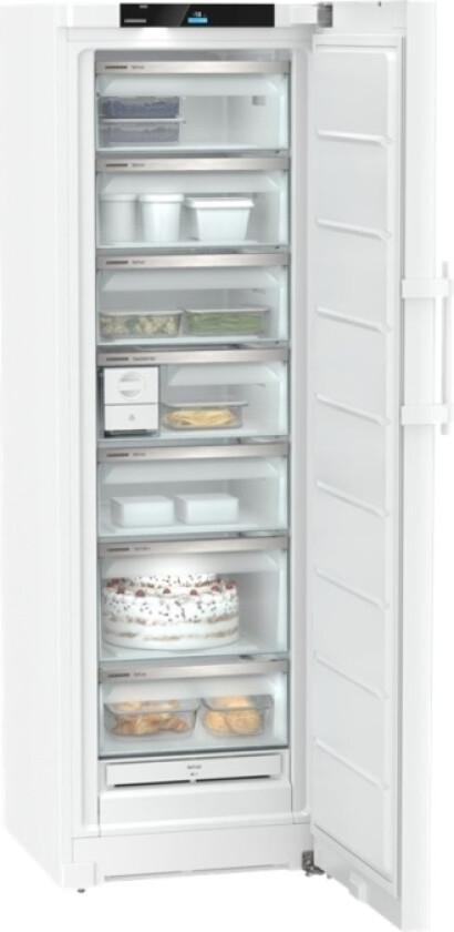 Prime Fnd 525I Nofrost - Fryser - Stående - Wi-Fi - Bredde: 59.7 Cm - Dybde: 67.5 Cm - Høyde: 185.5 Cm - 277 Liter - Klasse D - Hvit