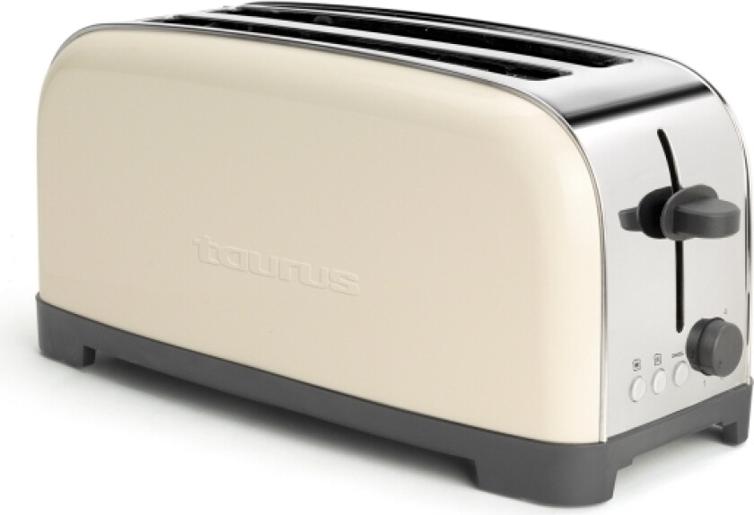 Vintage Cream, 2 Skiver, Svart, Krem, Rustfritt Stål, Knapper, Rotasjon, 1400 W