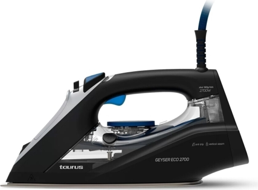 Geyser Eco 2700 Dry &Amp Steam Strykejern Titanium Strykesåle 2700 W Sort