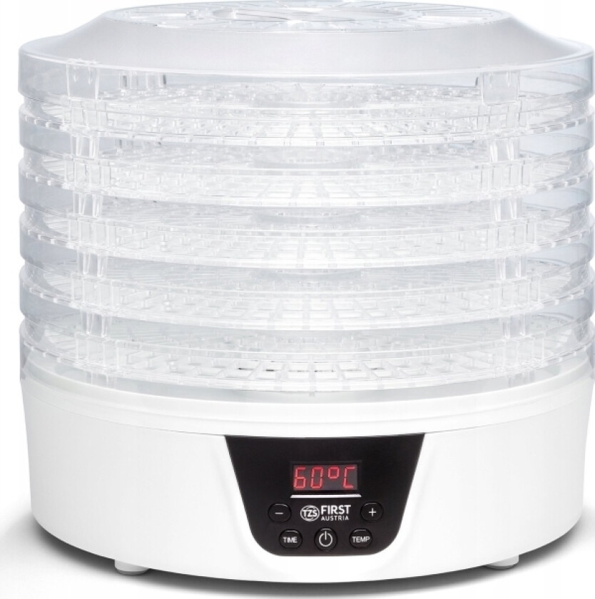 Suszarka First Tzs First Austria Food Dehydrator, 380W Max, 5 Round Layer, Digital Timer+Temp Fa-5126-8