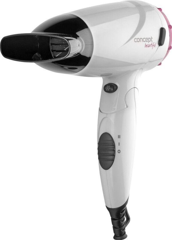 Konsept Vakker Hårtørker 1500W Vv5740 Hvit Rosa