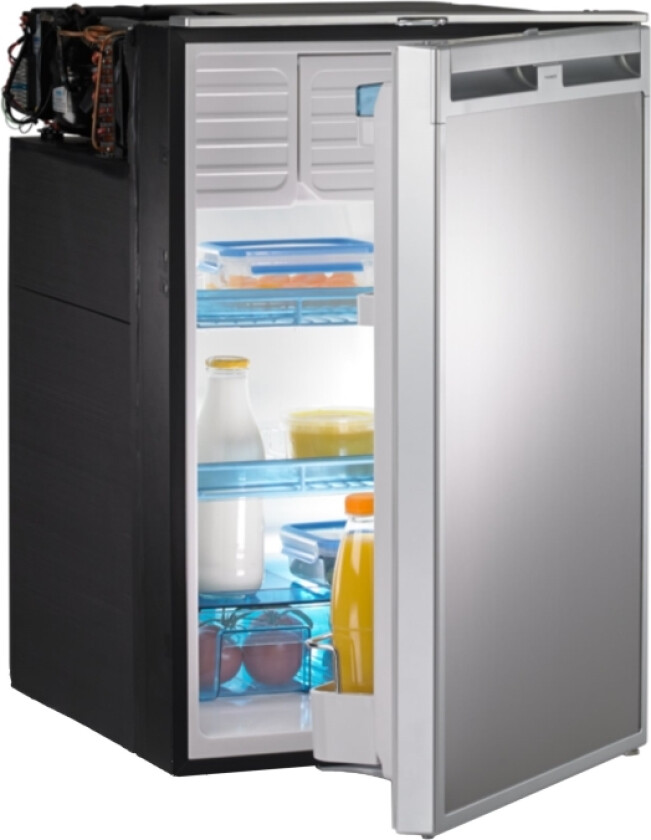 Coolmatic Crx 140 - Kjøleskap Med Fryserboks - Bredde: 52.5 Cm - Dybde: 62 Cm - Høyde: 81.2 Cm - 135 Liter - Rustfritt Stål-Stil