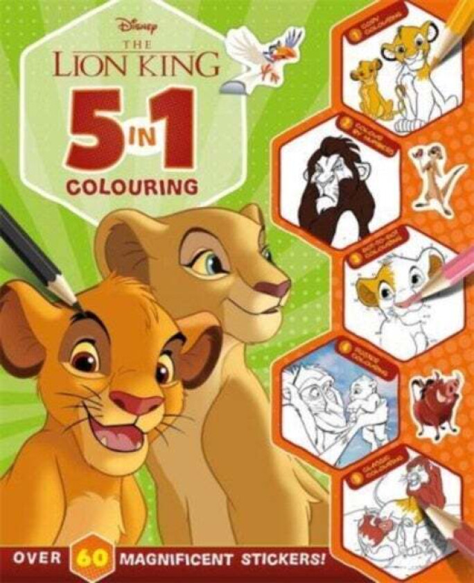 Disney The Lion King: 5 in 1 Colouring av Walt Disney