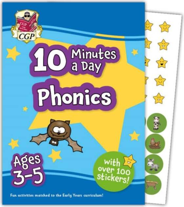 10 Minutes a Day Phonics for Ages 3-5 (with reward stickers) av CGP Books
