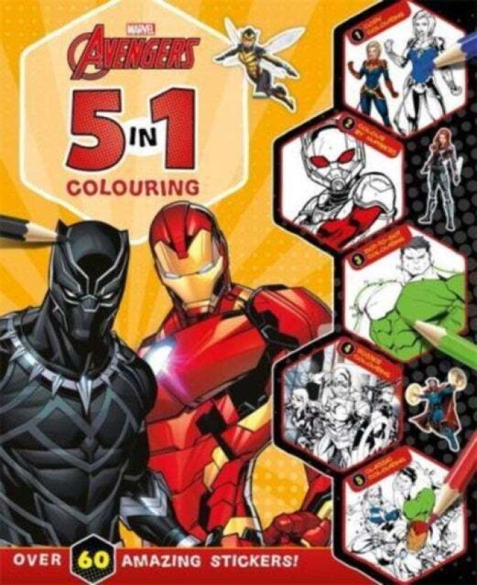 Marvel Avengers: 5 in 1 Colouring av Marvel Entertainment International Ltd