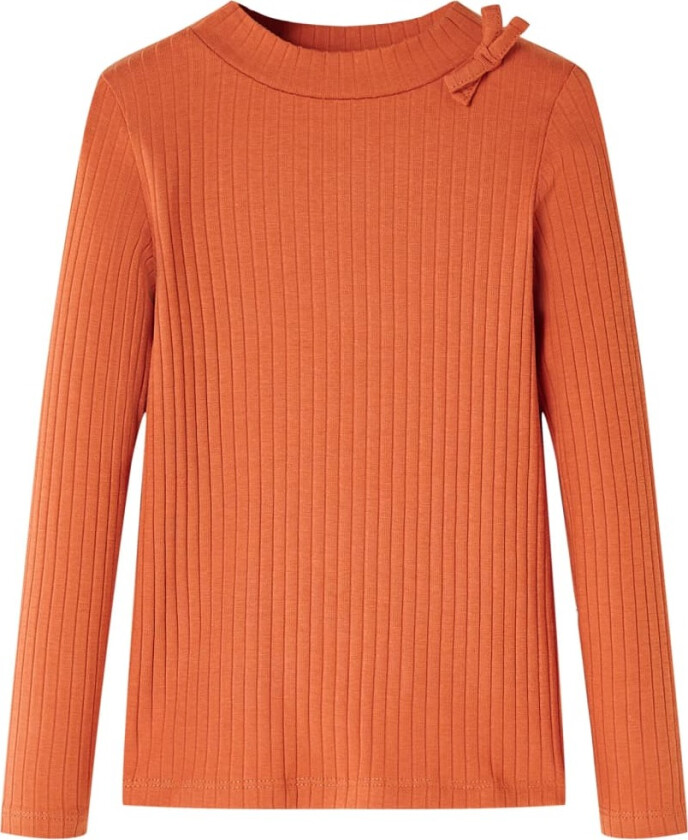 T-skjorte for barn med lange ermer brent oransje 104