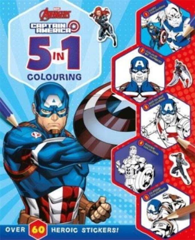 Marvel Avengers Captain America: 5 in 1 Colouring av Marvel Entertainment International Ltd