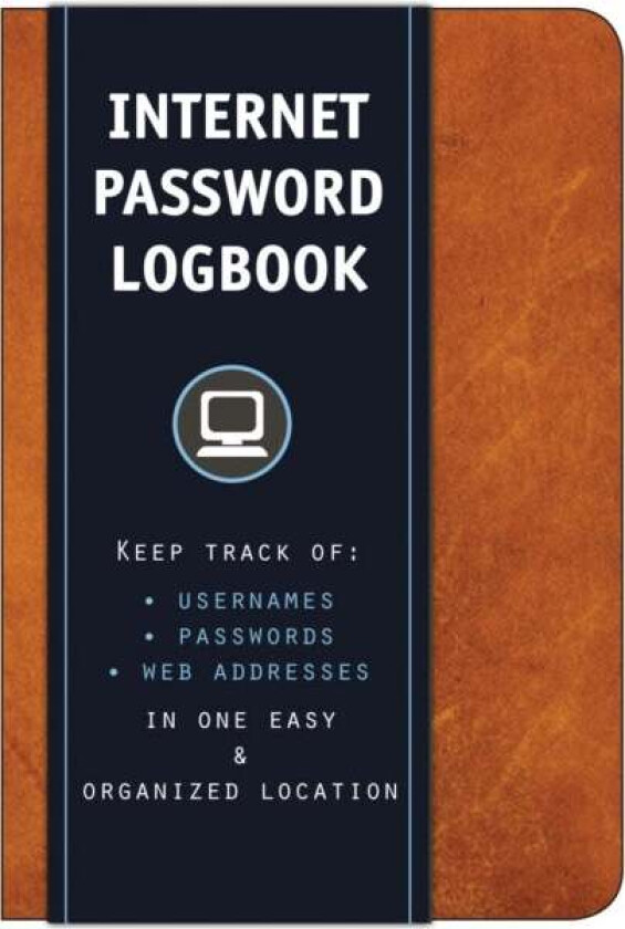 Internet Password Logbook (Cognac Leatherette) av Editors of Rock Point