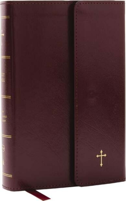 NKJV Compact Paragraph-Style Bible w/ 43,000 Cross References, Burgundy Leatherflex w/ Magnetic Flap av Thomas Nelson