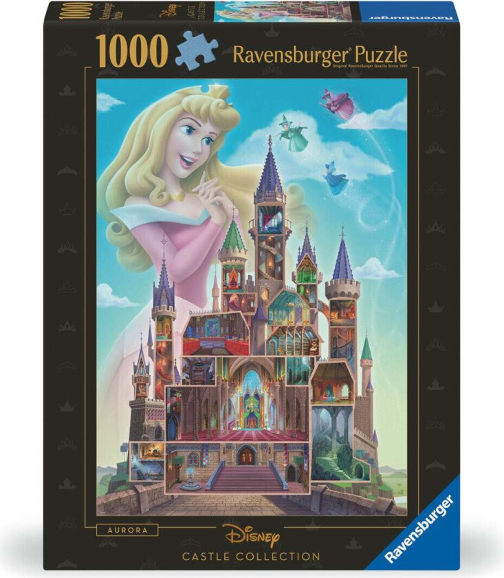 Puslespill 1000 WD Tornerose Slott Ravensburger