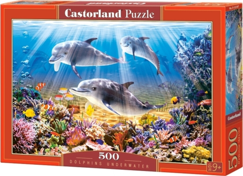 Castorland Dolphins Underwater 500 Pcs, 500 Stykker, Flora Og Fauna, 9 År